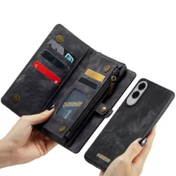 Galaxy S25 Edge | Étui Portefeuille CaseMe Coque Détachable