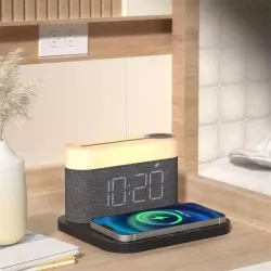 Station PROOVE Day & Chargeur Induction | Horloge | Réveil | Veilleuse