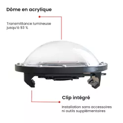 Dôme Mi-Air Mi-Eau DIVEVOLK pour Caisson Étanche SeaTouch 4 Max