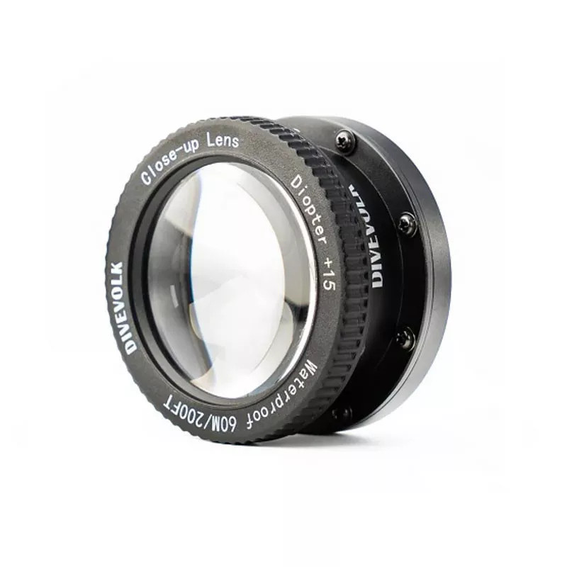 Objectif Macro +15 DIVEVOLK pour Caisson Étanche SeaTouch 4 Max