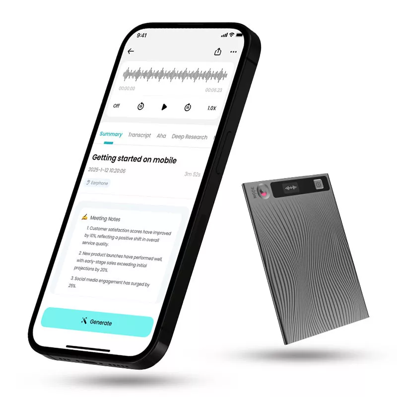 Enregistreur Vocal IA MOBVOI TicNote