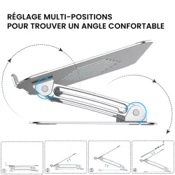 Support Aluminium LENUO DL-201 pour Portable jusqu'à 17,3'