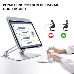 Support Aluminium LENUO DL-201 pour Portable jusqu'à 17,3'