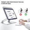 Support Aluminium LENUO DL-201 pour Portable jusqu'à 17,3'