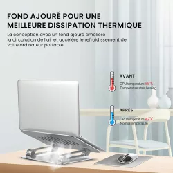 Support Aluminium LENUO DL-201 pour Portable jusqu'à 17,3'