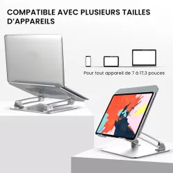 Support Aluminium LENUO DL-201 pour Portable jusqu'à 17,3'