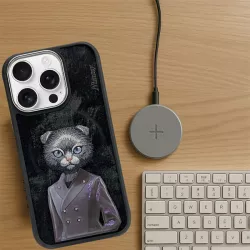 iPhone 16 Pro | Coque MagSafe NIMMY FRIENDS CatWalk Brodée