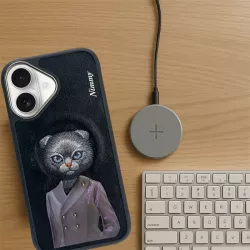 iPhone 16 | Coque MagSafe NIMMY FRIENDS CatWalk Brodée