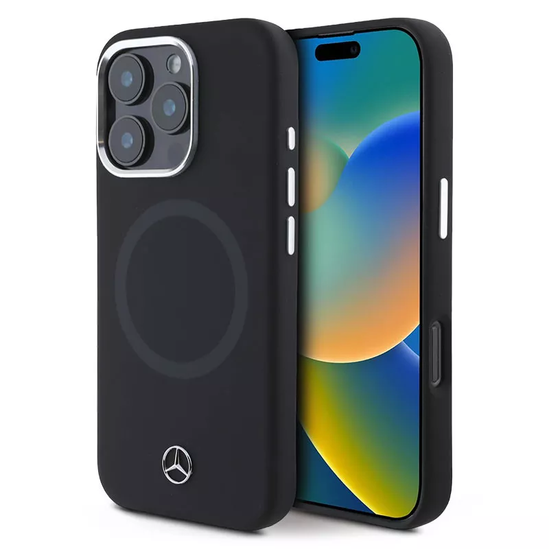 iPhone 16 Pro Max | Coque MagSafe MERCEDES Silicone Tonal Logo Star