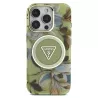 iPhone 16 Pro Max | Coque MagSafe GUESS Glitter Flowers Triangle