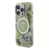iPhone 16 Pro Max | Coque MagSafe GUESS Glitter Flowers Triangle