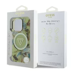 iPhone 16 Pro Max | Coque MagSafe GUESS Glitter Flowers Triangle