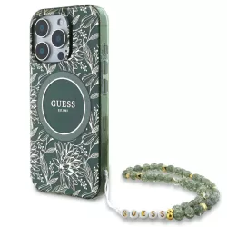 iPhone 16 Pro | Coque MagSafe GUESS Fleurs Electros & Sangle