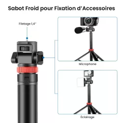 Trépied Portable Télescopique Jusqu'à 2 Mètres de Hauteur