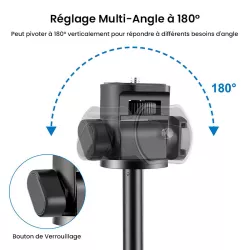 Trépied Portable Télescopique Jusqu'à 2 Mètres de Hauteur