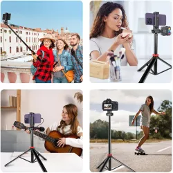 Trépied Portable Télescopique Jusqu'à 2 Mètres de Hauteur