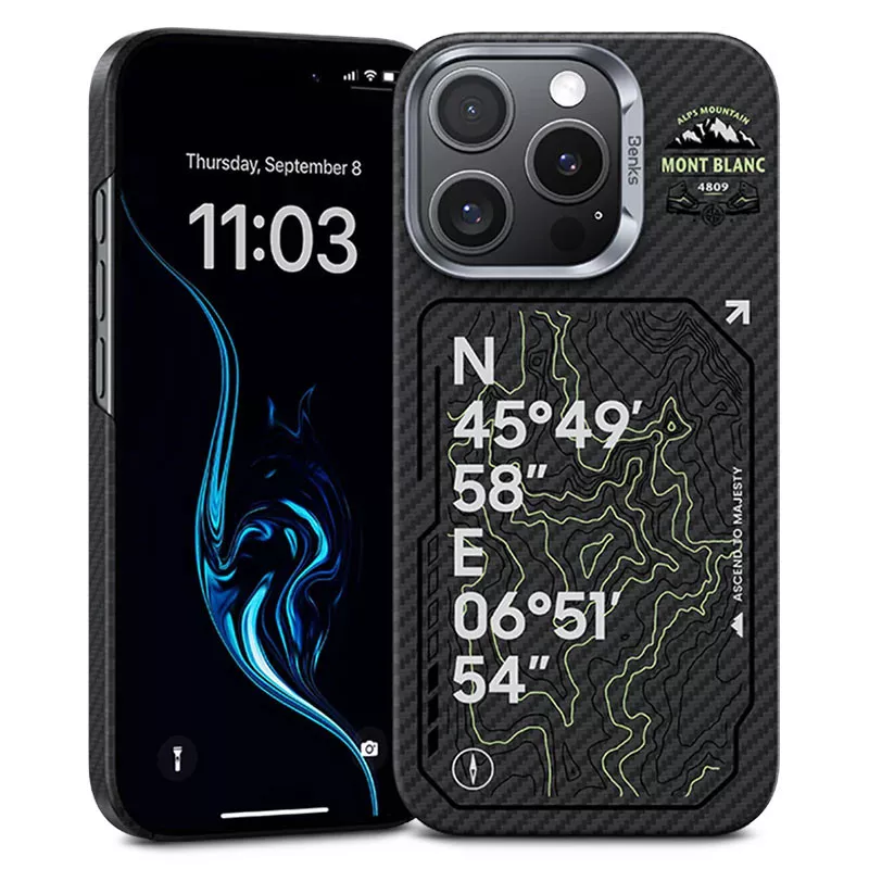 iPhone 16 Pro Max | Coque MagSafe BENKS Mt. Blanc ArmorAir en Kevlar