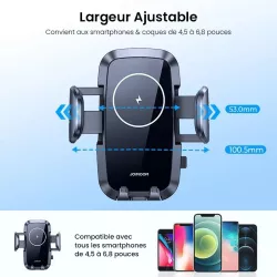 Support pour Voiture JOYROOM JR-ZS241 - Charge Induction 15W
