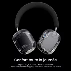 Casque Bluetooth Mondo By DeFUNC Transparent | Son aptX HD