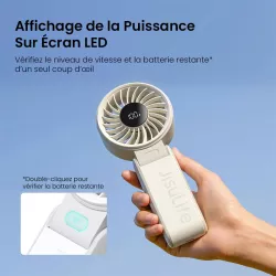 Ventilateur Portatif JISULIFE Life7 | 5000 mAh