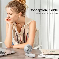 Ventilateur Portatif JISULIFE Life7 | 5000 mAh