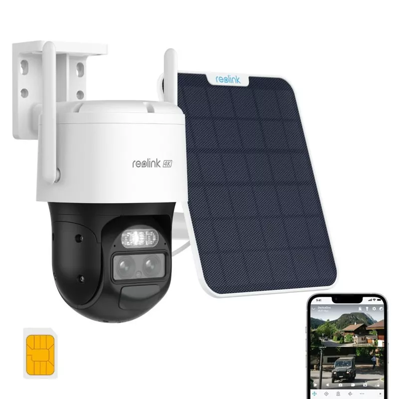 Pack Caméra 4G LTE + Panneau Solaire REOLINK TrackMix 4K