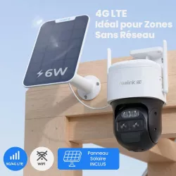 Pack Caméra 4G LTE + Panneau Solaire REOLINK TrackMix 4K