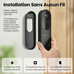 Sonnette Vidéo Wi-Fi REOLINK Doorbell 2K