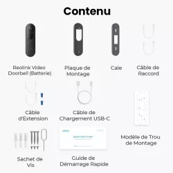 Sonnette Vidéo Wi-Fi REOLINK Doorbell 2K