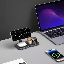 Chargeur Induction Pliable 3-en-1 BLAVEC BQI-02 MagSafe