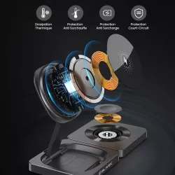 Chargeur Induction Pliable 3-en-1 BLAVEC BQI-02 MagSafe