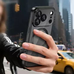 Coque iPhone 17 Pro Max MagFlex MagSafe - Transparente Noir