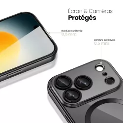 Coque iPhone 17 Pro MagFlex MagSafe - Transparente Noir