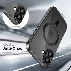 Coque iPhone 17 MagFlex MagSafe - Transparente Noir