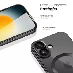 Coque iPhone 17 MagFlex MagSafe - Transparente Noir