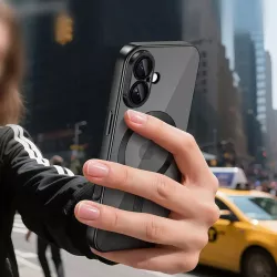 Coque iPhone 17 MagFlex MagSafe - Transparente Noir