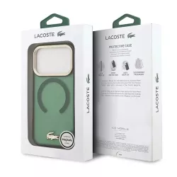 iPhone 17 Pro | Coque MagSafe Lacoste Givrée Logo Doré