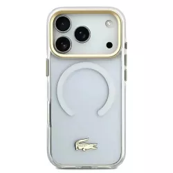 iPhone 17 Pro Max | Coque MagSafe Lacoste Transparente Logo Doré