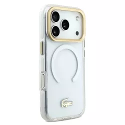 iPhone 17 Pro Max | Coque MagSafe Lacoste Transparente Logo Doré