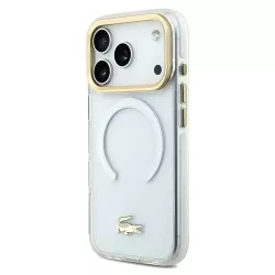 iPhone 17 Pro Max | Coque MagSafe Lacoste Transparente Logo Doré