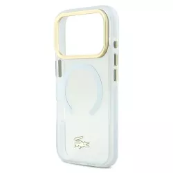 iPhone 17 Pro | Coque MagSafe Lacoste Transparente Logo Doré