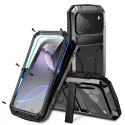 iPhone 17 Pro Max - Coque Intégrale R-JUST Alphacell - Antichoc | Étanche IP54 | Chevalet Rétractable