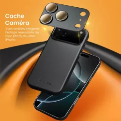 iPhone 17 Pro | Coque MagSafe QIALINO Cuir Véritable & Silicone