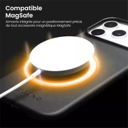 iPhone 17 Pro | Coque MagSafe QIALINO Cuir Véritable & Silicone