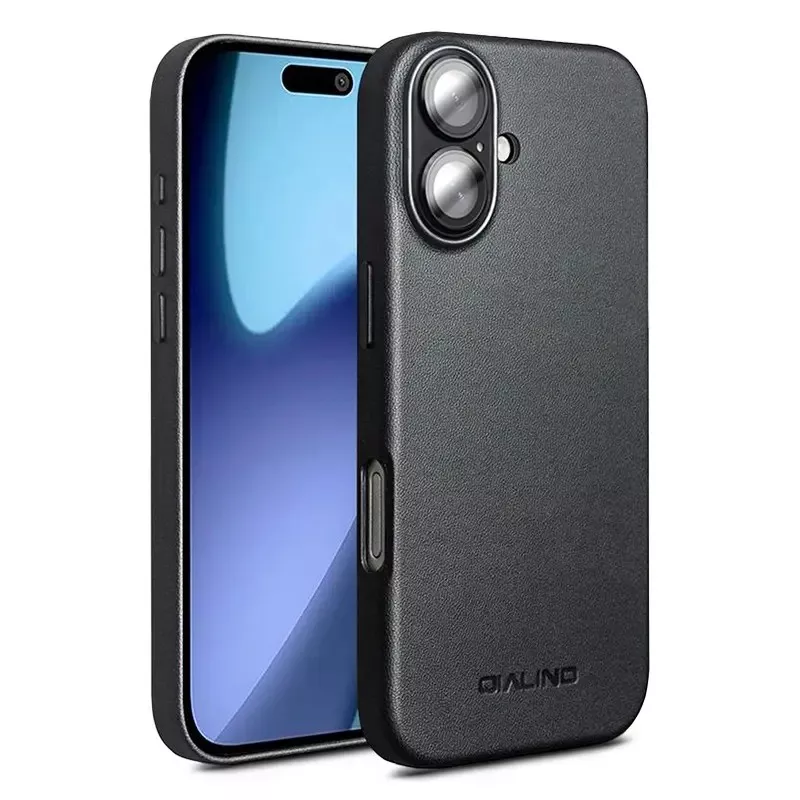 iPhone 17 | Coque MagSafe QIALINO Cuir Véritable & Silicone