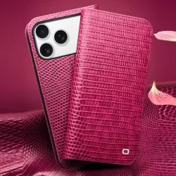 iPhone Air | Étui QIALINO Croco en Cuir Véritable
