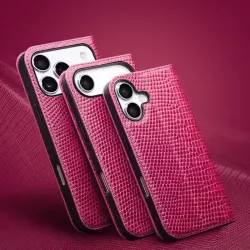 iPhone Air | Étui QIALINO Croco en Cuir Véritable
