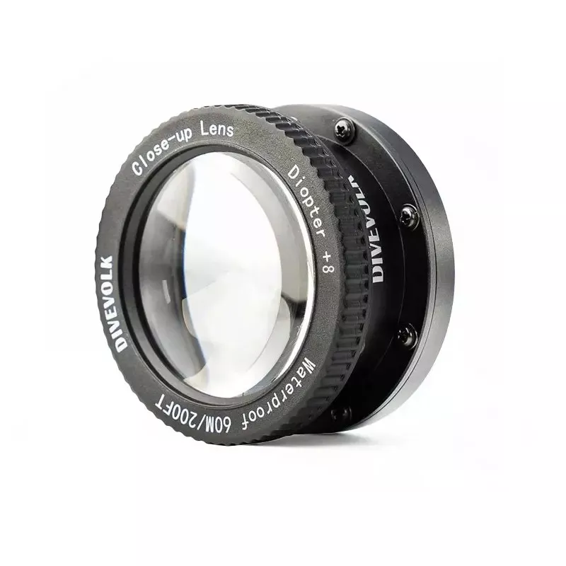Objectif Macro +8 DIVEVOLK pour Caisson Étanche SeaTouch