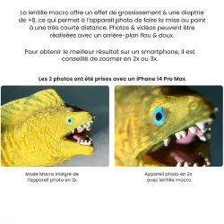 Objectif Macro +8 DIVEVOLK pour Caisson Étanche SeaTouch