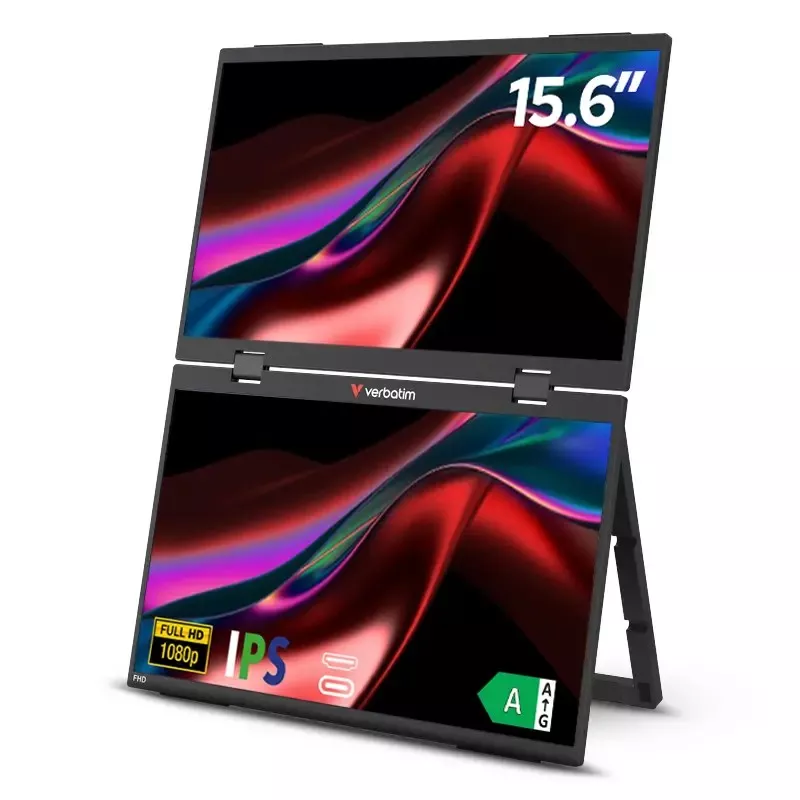 Moniteur à Double Écran VERBATIM Essentials 2 x 15,6'' FHD